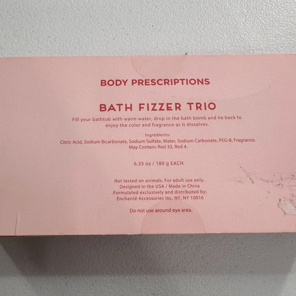 Body Prescriptions Bath Fizzer Trio‎ Sugar Plum Candy Cane Vanilla Sugar Gift a